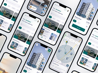 Urban Nest - Real Estate Mobile App UI Design app branding design graphic design illustration interface real estate realtor research ui ux vector