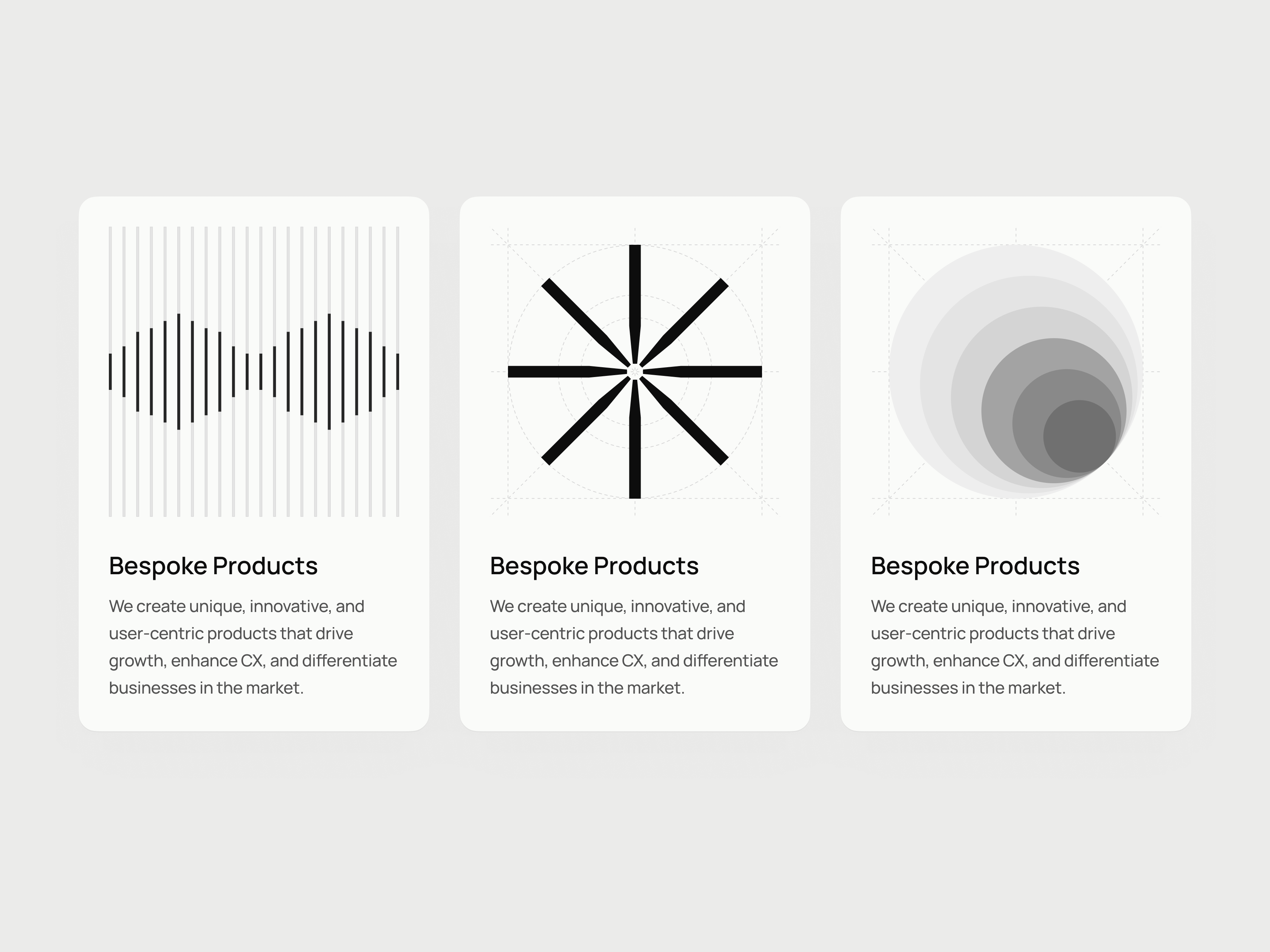 Example of Service Card Grid Illustrations