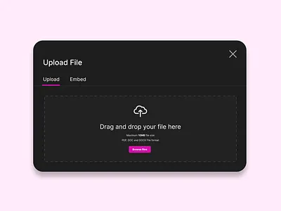 Drop Zone and File Upload - User Interface design figma ui user experience user interface