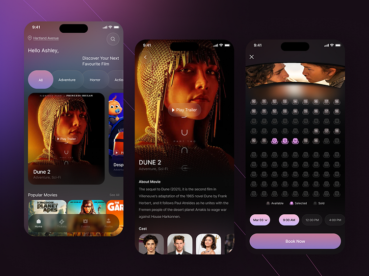 Movie Booking App by Kiran on Dribbble