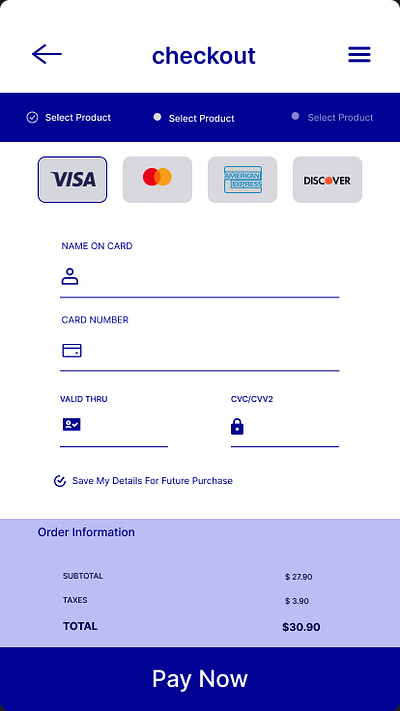 credit card checkout dailyui graphic design ui