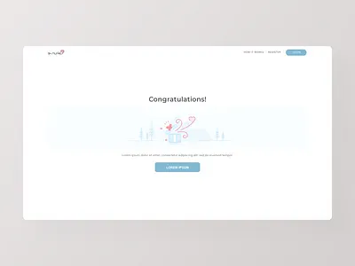 Congratulations Page branding congratulations design empty graphic design illustration landing page logo love page present state typography ui ux vector