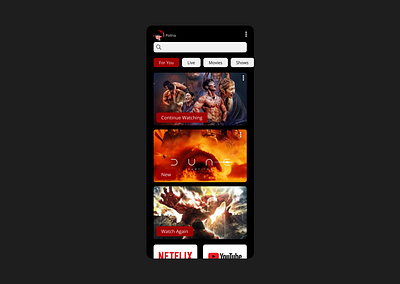 daily ui / 025 / tv app app daily ui dailyui design film mobile tv ui ux