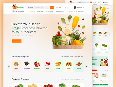 Grocery website grocery website design. ui
