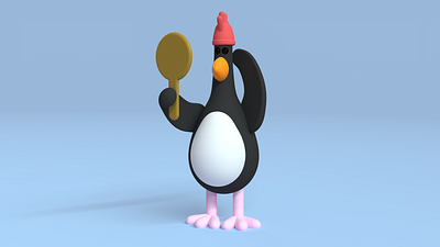 Feathers McGraw 3d 3d design 3dart 3dcharacter 3dmodel charactercreation digital art wallaceandgromit