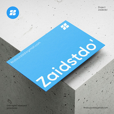 Zaidstdo'| Branding | Business Card branding business card card graphic design mockup