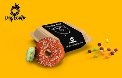 SupreMo Doughnuts-MO'than good Doughnuts brand design brand identity branding graphic designer logo concept logo design noro stationery visual identity