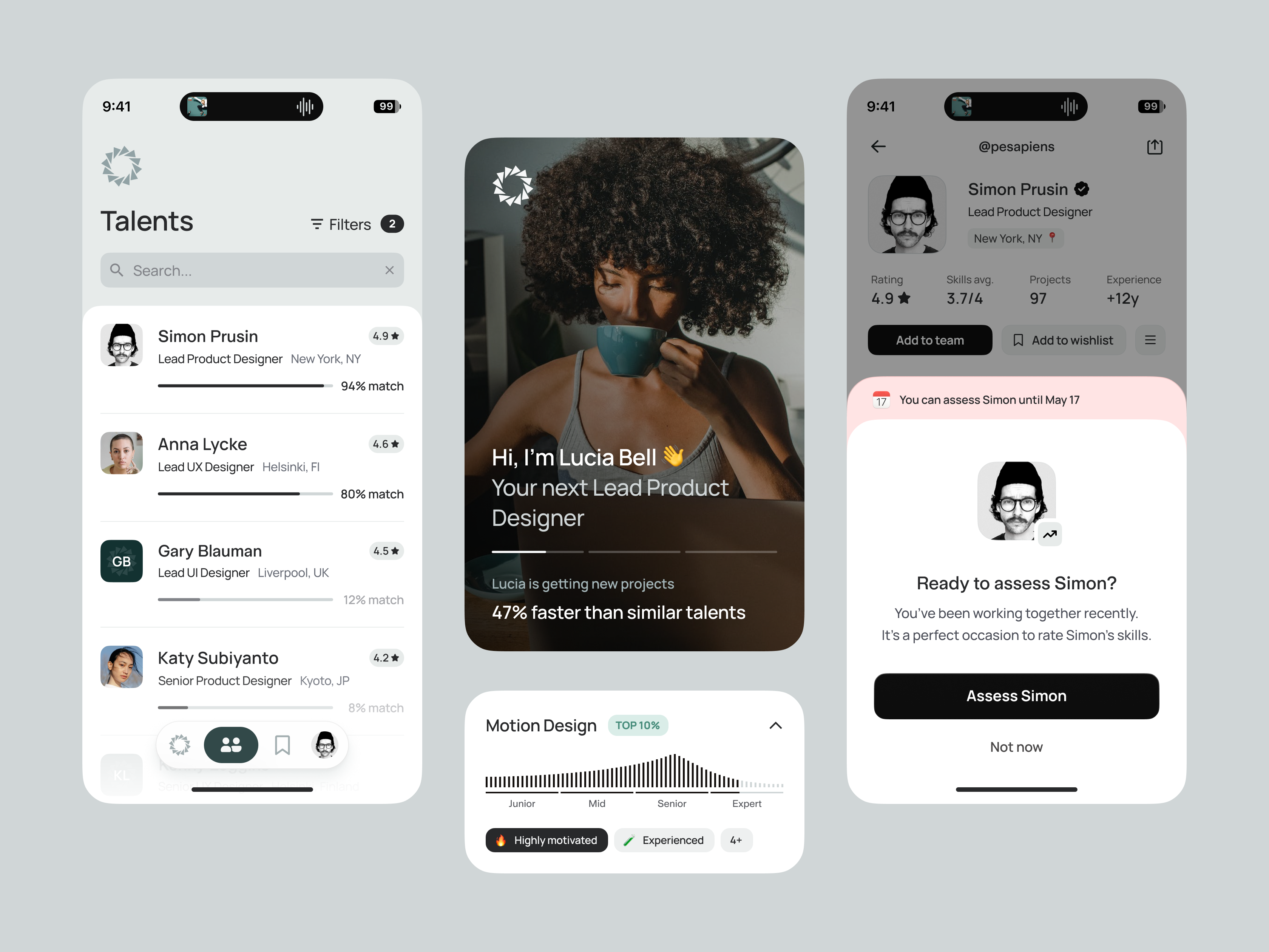 Example of AI Talents Mobile App  🧠