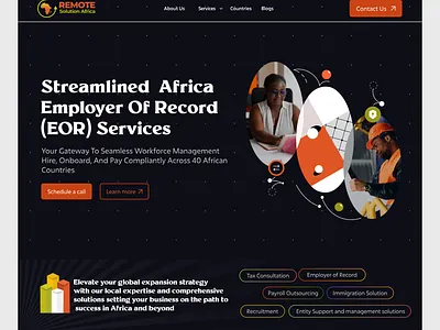 Remote Solution Africa Website Design hr new design remote ui website