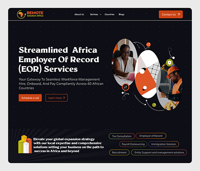 Remote Solution Africa Website Design hr new design remote ui website