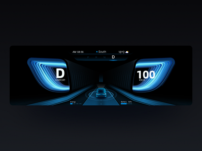 HMI conceptual design car dashboard ui design hmi hmi设计 ui ux