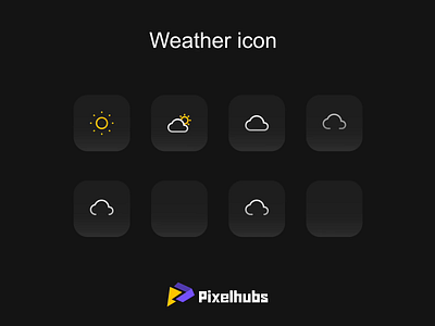 Weather icon motion animation icon motion uiux weather