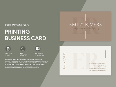 Printing Business Card Free Google Docs Template business business card business card design calling calling card card cards design docs free google docs templates free template free template google docs google google docs printing printing business card template visiting