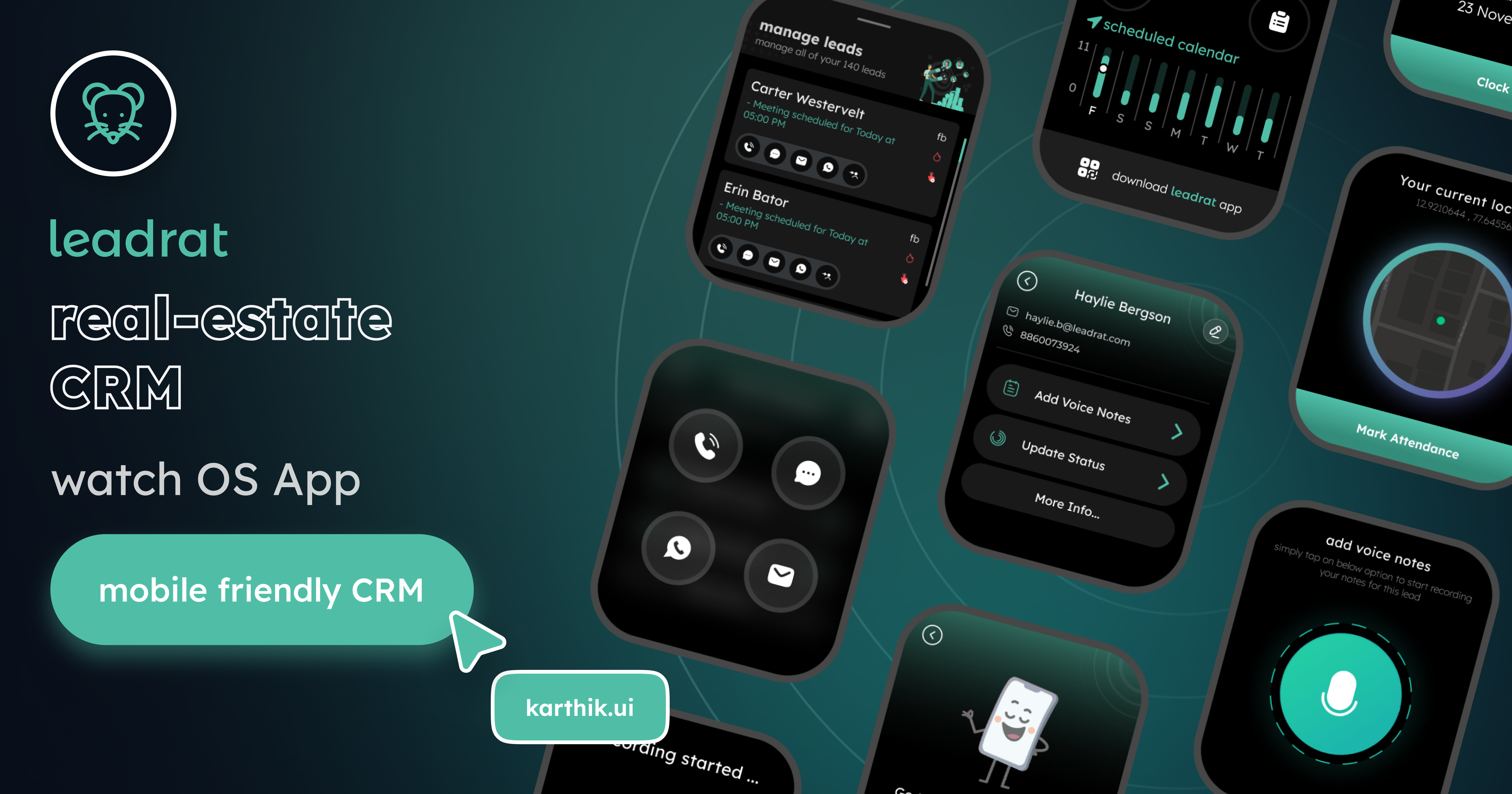 leadrat - watchOS App app design app ui design leadrat watch os app watch ui