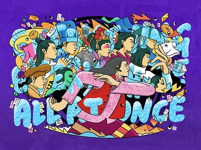 Everything Everywhere All At Once illustration movie fan art poster art