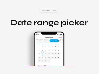 Date range picker app application calendar dare range design mobile month period picker time typography ui ux