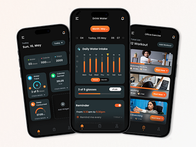 Fitness Tracker App design fitness minimal tracking ui ux