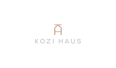 Kozi Haus animated logo animation brand identity branding cozy earth tones effendy home decor house identity interior design kh logo logo logo animation mark minimal negative space premium symbol