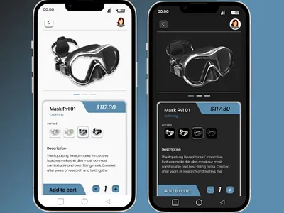 Divingshop app design graphic design illustration ux