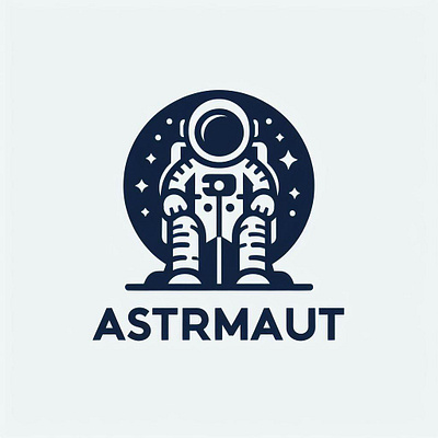 Simple Astronaut logo design brand design graphic design illustration logo logo design