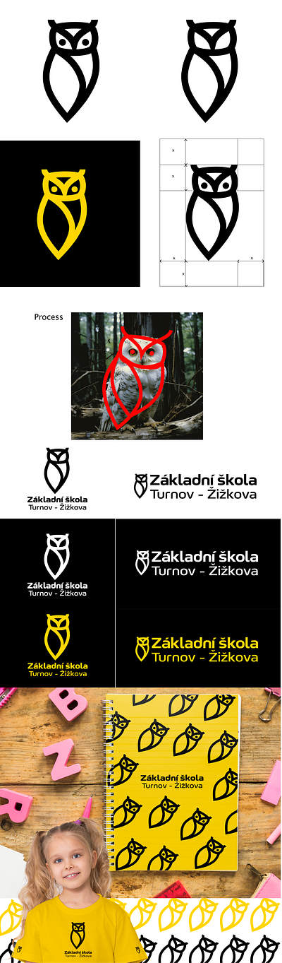 Logo for elementary Czech School designer designer europe designer in praha graphic design graphic designer logo owl logo school ui