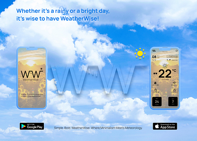 WeatherWise — Minimalist weather app design app design application design figma sky ui design weather app