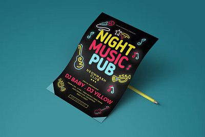 Music Pub Flyer Design business flyer flyer modern flyer music flyer music flyer design professional flyer