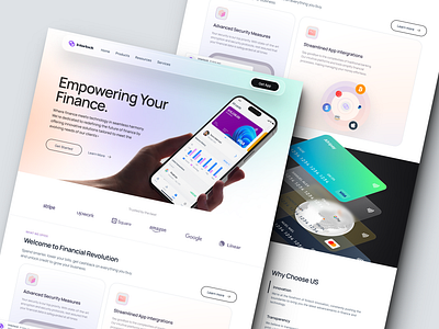 Fintech Landing page design fintech product design ui uiux