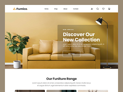 Furnico - Furniture Landing Concept 2024 ecommerce furniture home interior landing page luxury minimal mobile modern product responsive seo trendy typography ui visual web design white