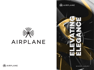 Airplane logo air airplane branding flight logo logodesign logodesigner luxury mark poster design propeller symbol ticket travelling