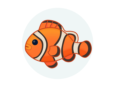 Clownfish 2d assetstore fish game icon illustration layerlab