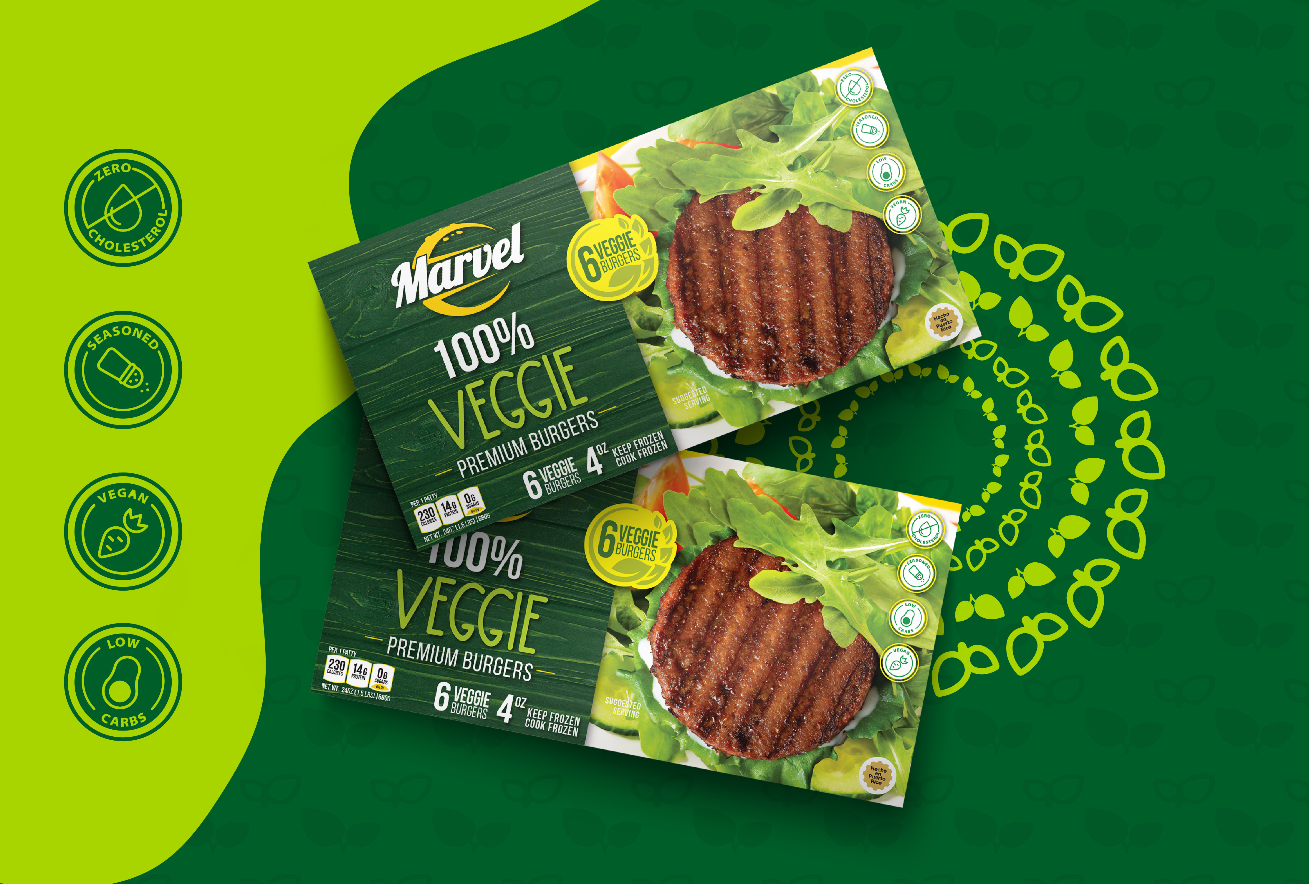 Marvel Veggie brandidentity branding burger logo packaging