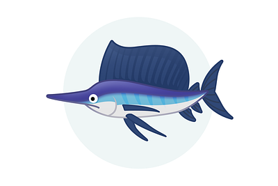Sailfish assetstore game icon illustration layerlab sailfish