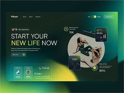 Fitbeat - Health Website arounda business design health inspiration medical platform product design ui uiux user experience user interface ux web web app design web design web platform webdesign website website design