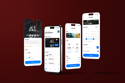 Travel App UI Design android apps design figma figma designs graphic design illustration mobile app ui ui ux ui ux design ui ux designer ux design