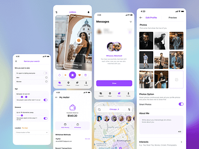 Dating App Concept app datingapp design dribbble mobile ui ux ui design visual design