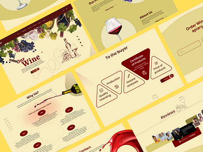 Winery Website Home Page app branding develppers graphic design landing page motion graphics ui
