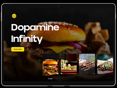 Advanced Image Slider With Card Carousel - Made in Figma 3d animation branding foodapp foodlandingpage landingpageui ui