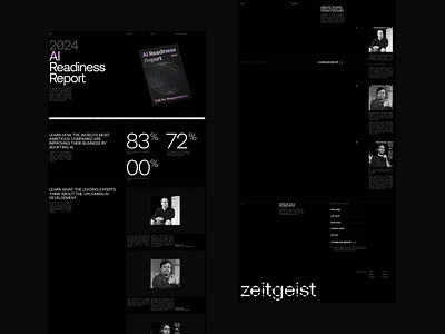 Zeitgeist 2024 - Explorations. clean design editorial editorial design landing landing page magazine minimal swiss swiss design ui ui ux web web design website