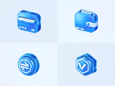 Some icon exercises 2.5d bank blue finance icon