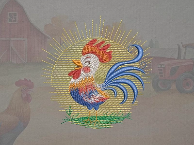 Sun rooster machine embroidery design embroidery embroidery design embroidery digitizer embroidery digitizing embroidery digitizing company