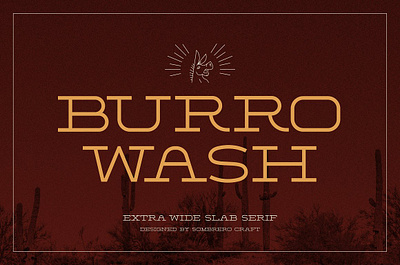 Burro Wash - Slab Serif Display Font cowboy display display font font inline inline font serif slab serif thin ultra wide western wide