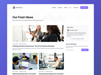 Blog Page UI beyond ui blog blog design blog page blog page ui blog post blog post ui blog sinlge blog ui blog ui design design system figma free ui kit news news desig news ui ui