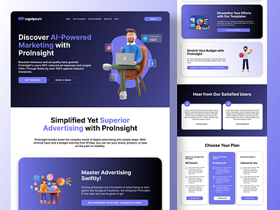 Revolutionize Your Digital Marketing with ProInsight advertising aestheticdesign ai technology app showcase budget optimization digital marketing innovativetech interactiveui landing page marketing automation modernui responsive design responsivedesign ui design uichallenge uiinspiration uiux userexperience ux design webdesign