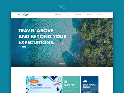 Athidhys - Ui Design branding landing page logo travel agency travel agency web design travel ui travel web design ui ui design ui travel ui ux web web design