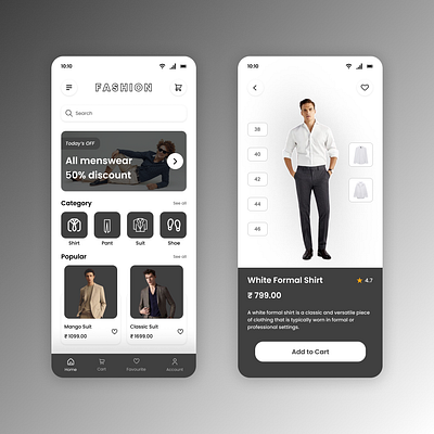 Fashion E commerce Mobile App dailyui ecommerce fashion figma mobileapp ui uidesign uiux uiuxdesign ux uxdesign