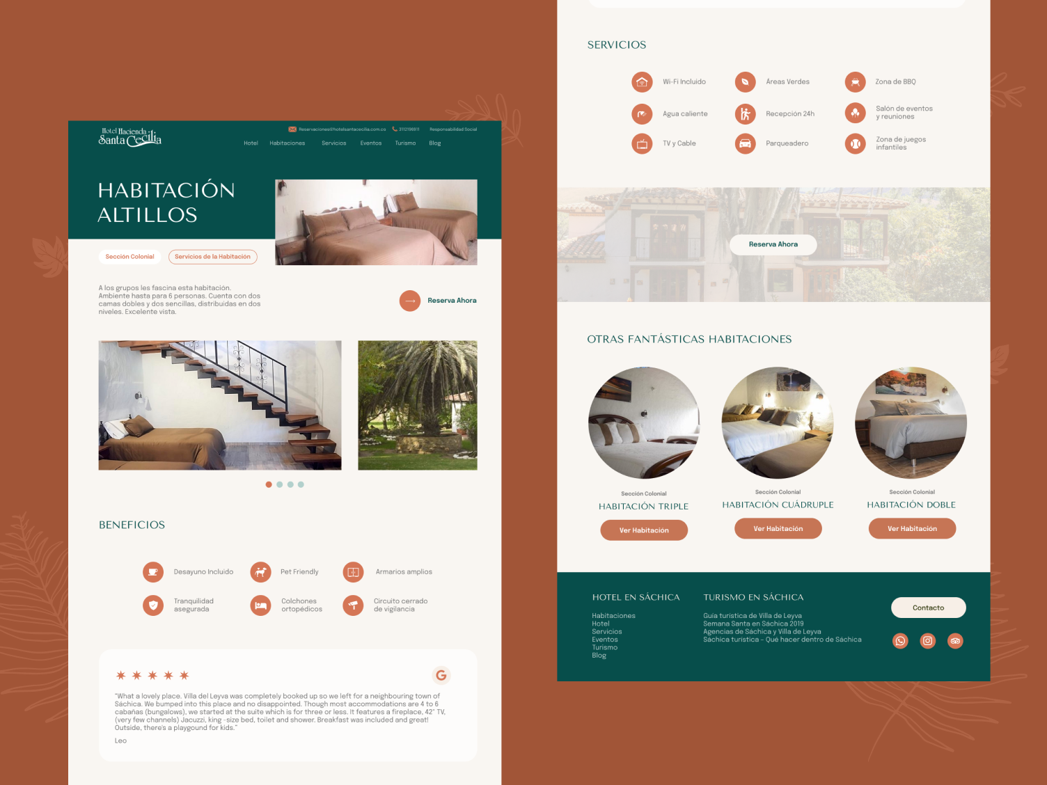 Santa Cecilia Hotel Website - UX/UI by Majo Camelo Brito on Dribbble