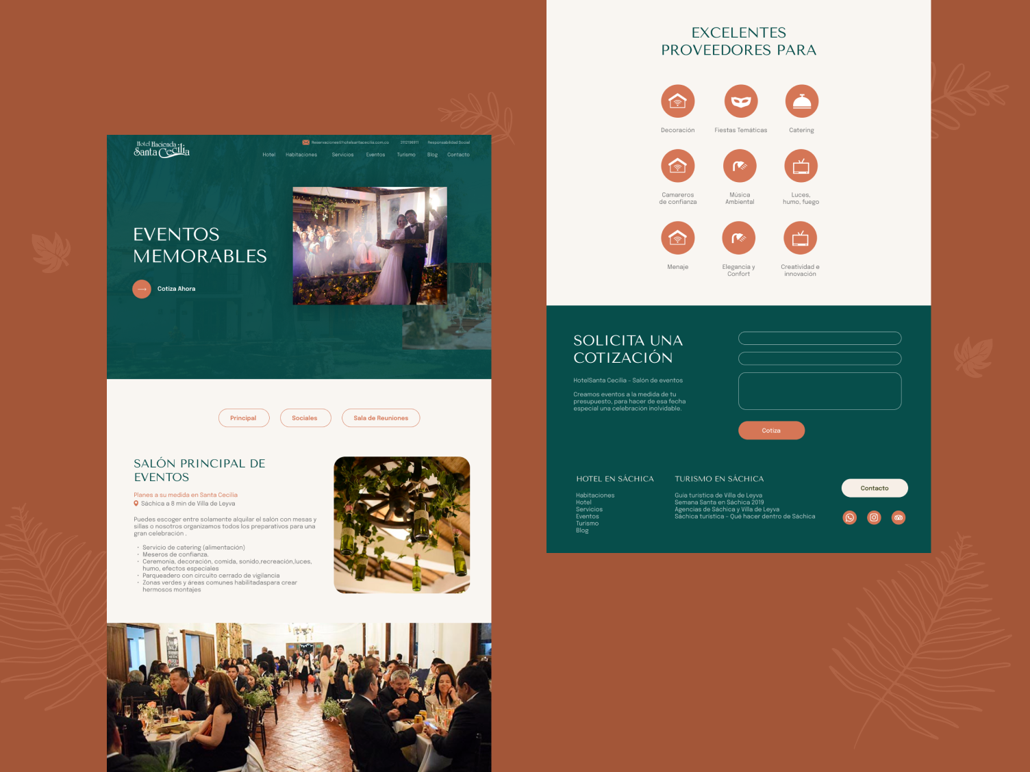 Santa Cecilia Hotel Website - UX/UI by Majo Camelo Brito on Dribbble