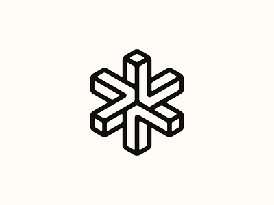 Unused Geometric Logo 3d brand depth geometric hexagon identity logo mark symbol unused