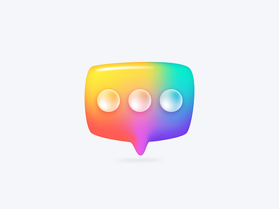 Speech bubble rainbow-colored logo branding bubble chat design graphic design icon illustration logo mark message ui
